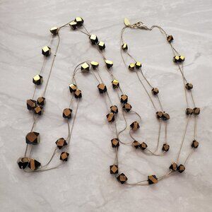 ✨ Coldwater Gold Beaded Station Necklace Layer Long Neckalce ✨